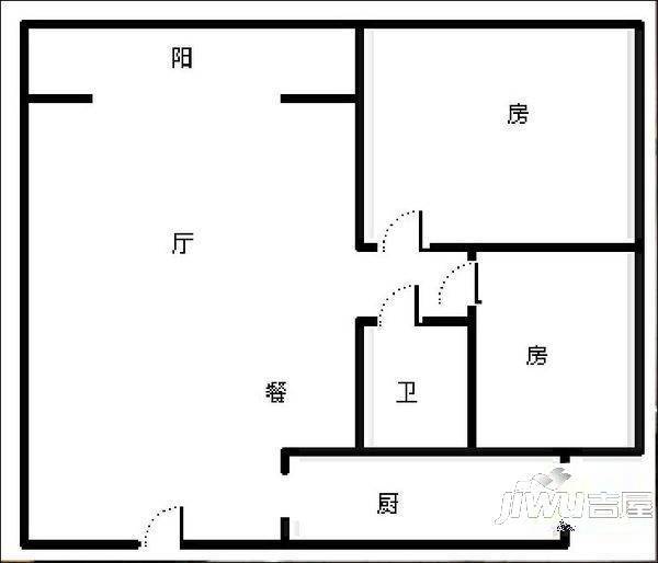 杏鹭苑3室2厅1卫户型图