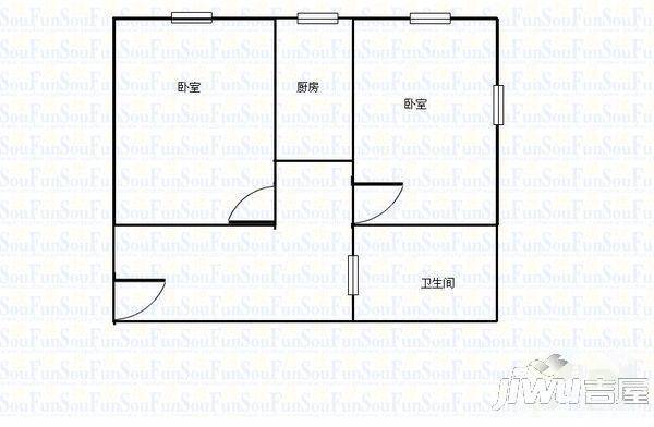 杏鹭苑3室2厅1卫户型图