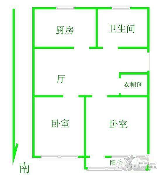 居安里3室2厅1卫户型图