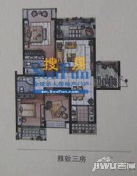 芸溪居住公园三期4室2厅3卫170.2㎡户型图