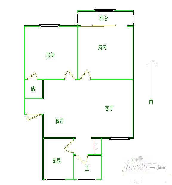 西安苑3室2厅2卫户型图