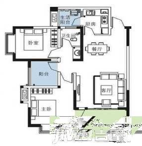 和力花园3室2厅1卫户型图