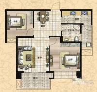鸿福新村2室2厅2卫户型图