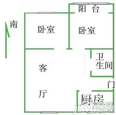 舒安里2室2厅1卫户型图