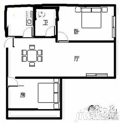 舒安里2室2厅1卫户型图