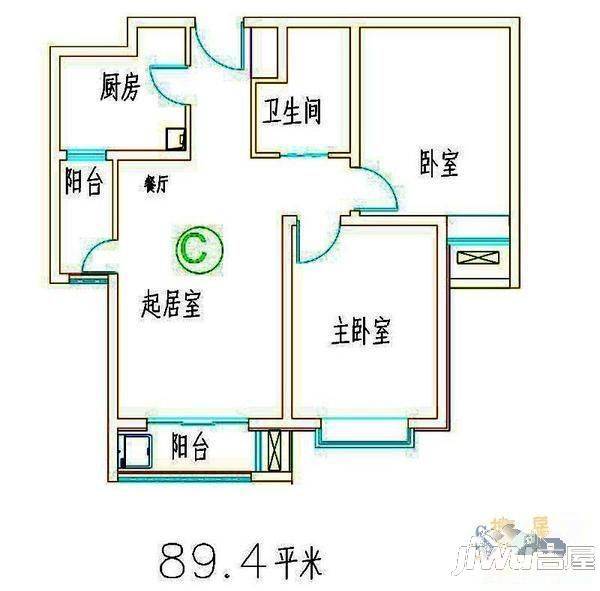 舒安居3室2厅1卫户型图