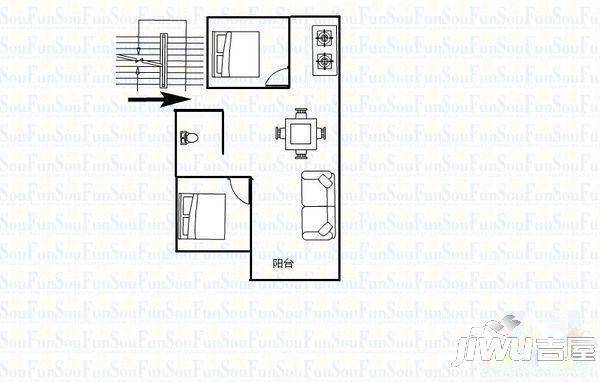 东溪新村3室2厅1卫户型图