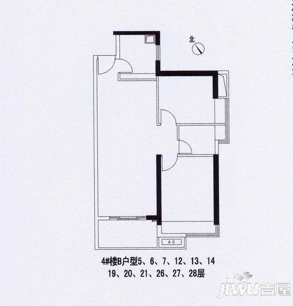 集美悦海园3室2厅2卫126㎡户型图