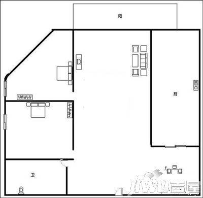 建昌花园3室2厅1卫户型图