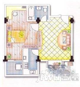 纯净生活2室2厅1卫78.2㎡户型图