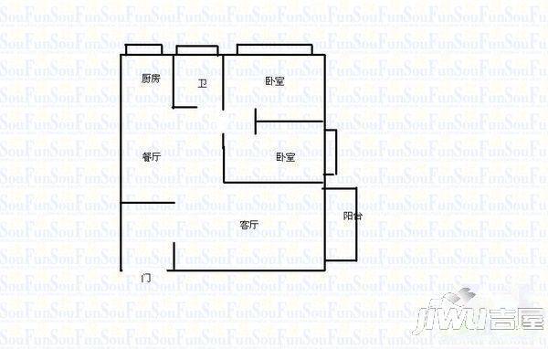 文化小区3室2厅2卫户型图