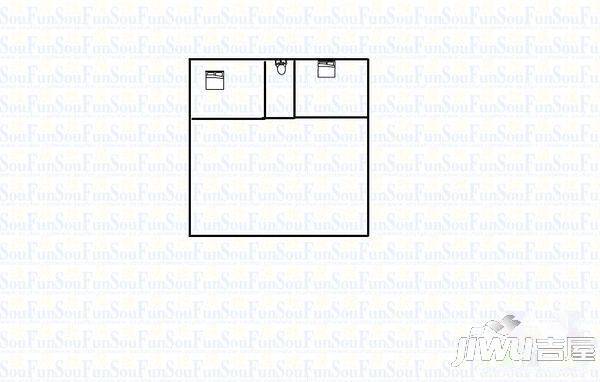 亚桥花园1室1厅1卫户型图