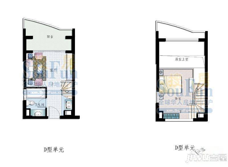 中铁海湾华庭1室1厅1卫户型图