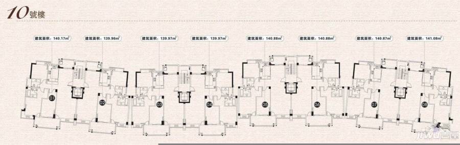 联发新天地三期3室2厅1卫户型图