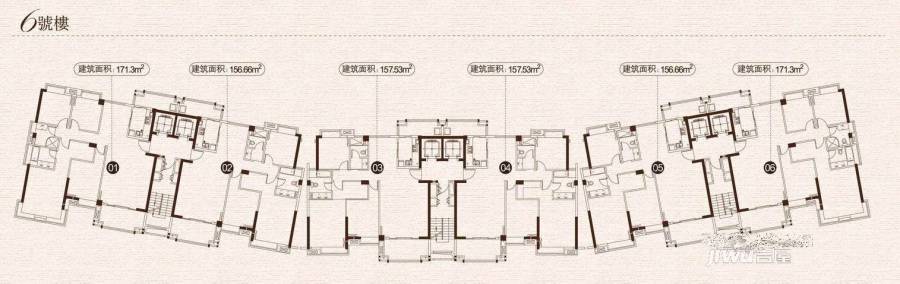 联发新天地三期3室2厅1卫户型图