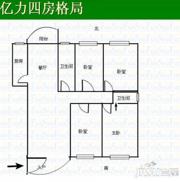 亿力音乐花园一期3室0厅0卫户型图