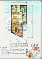 绿苑滨海国际公寓1室1厅1卫51.9㎡户型图