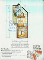 绿苑滨海国际公寓1室1厅1卫55㎡户型图