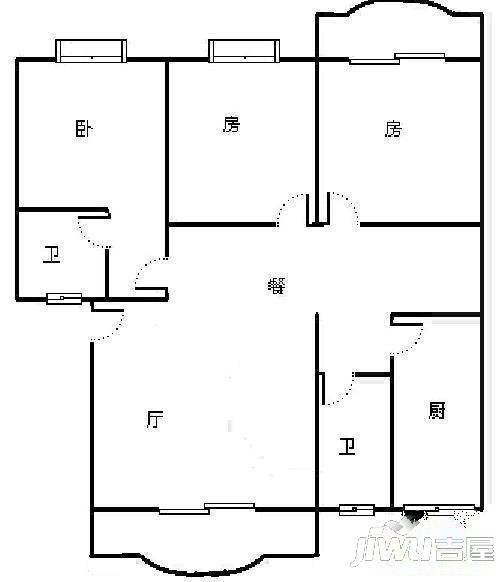 东芳花园3室2厅1卫户型图