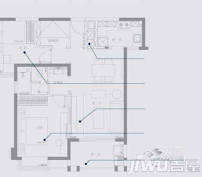 金榜铁路家园3室2厅1卫户型图