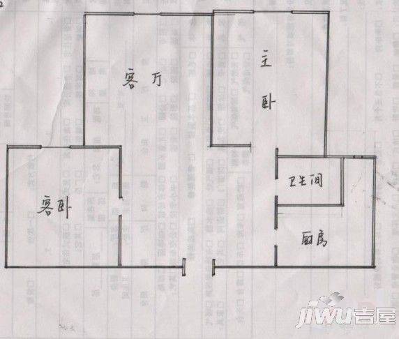 金山花园3室2厅1卫户型图