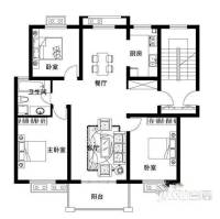 和通新村3室2厅1卫户型图