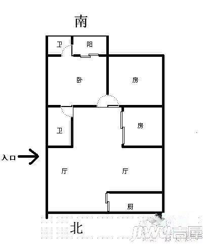 怡富花园5室2厅2卫163㎡户型图