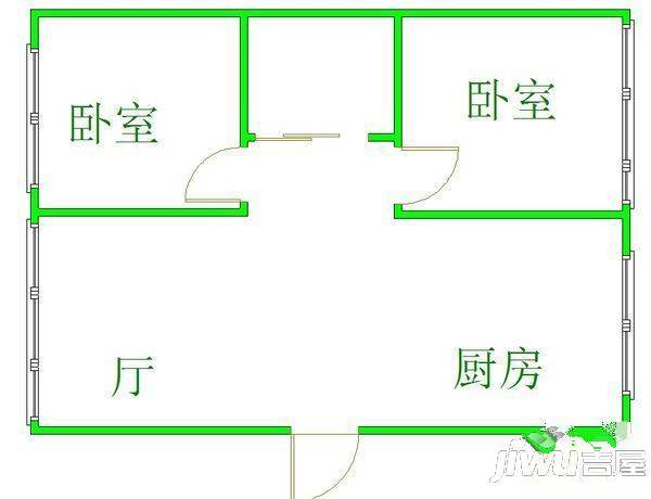 武夷嘉园3室2厅1卫户型图