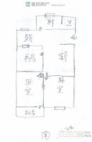 岳阳西里3室2厅1卫77㎡户型图