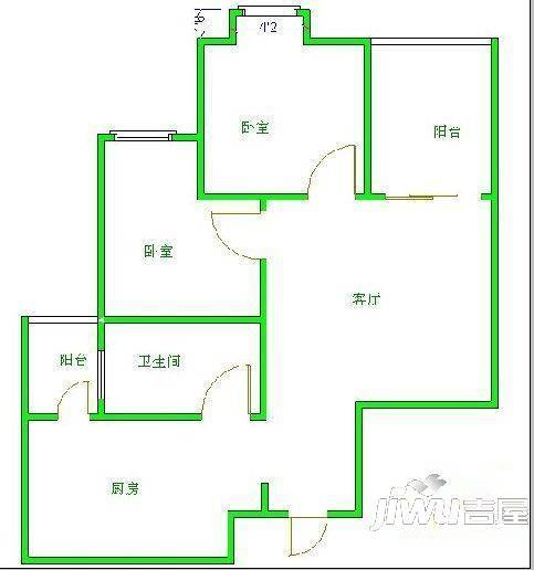 官任小区3室2厅1卫户型图