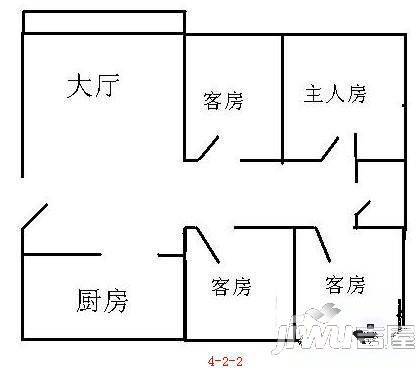 海湾明珠2室2厅1卫户型图