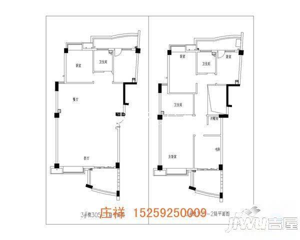 天泉富邑3室2厅1卫户型图