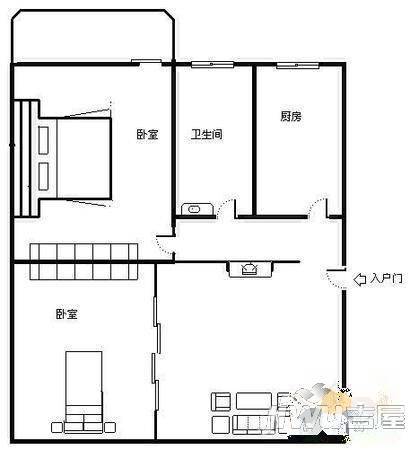 文兴东一里3室2厅1卫户型图