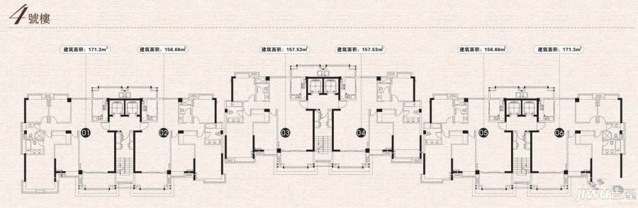 联发新天地三期3室2厅1卫户型图