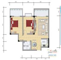 恒业公寓2室2厅1卫79.4㎡户型图