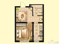 嘉景花园新城1室1厅1卫44.1㎡户型图