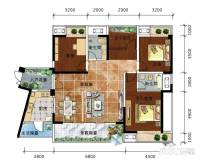 华川爱丁堡3室2厅2卫136㎡户型图