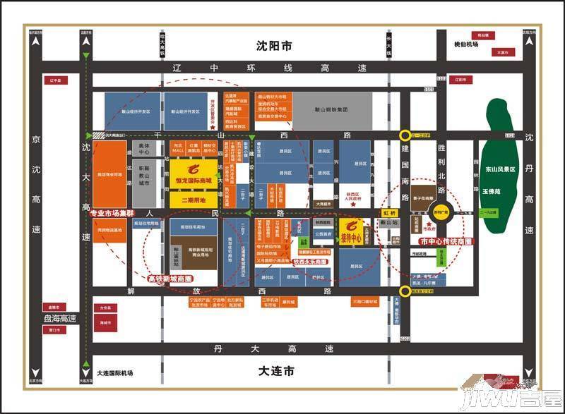 鞍山永康机电五金建材城位置交通图图片