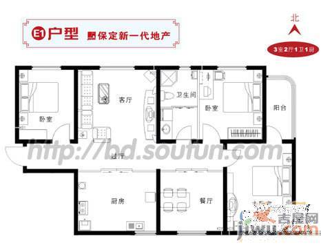 新一代C区0室0厅1卫户型图