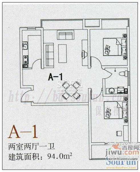 中央峰景0室0厅1卫94㎡户型图