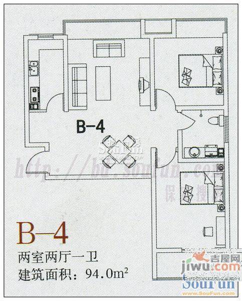 中央峰景0室0厅1卫94㎡户型图