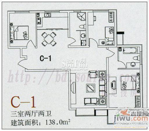 中央峰景0室0厅1卫94㎡户型图