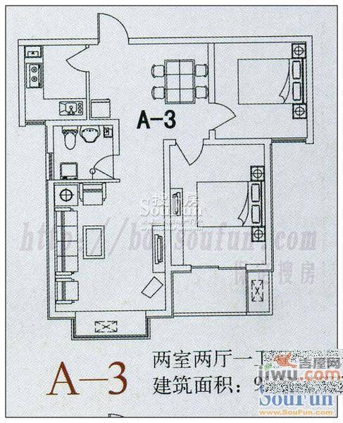 中央峰景0室0厅1卫94㎡户型图