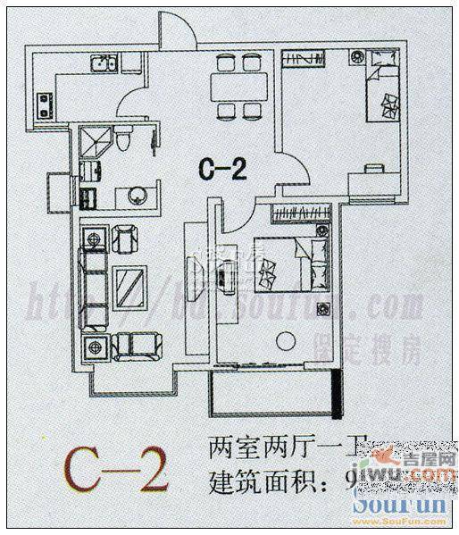 中央峰景0室0厅1卫94㎡户型图