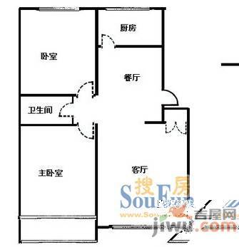 西苑南区2室1厅1卫户型图