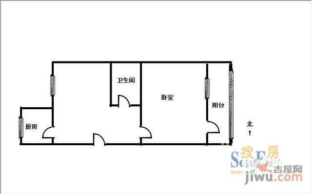 西苑南区2室1厅1卫户型图