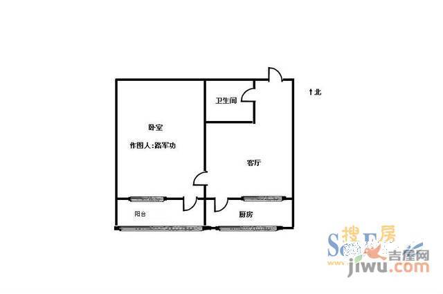 西苑南区2室1厅1卫户型图