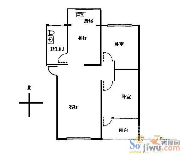 欣园小区3室2厅1卫户型图