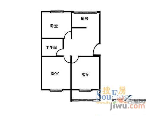 农机小区2室1厅1卫户型图