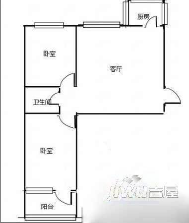 交通局宿舍(七一路)3室2厅1卫户型图